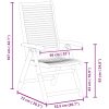 Justerbara trädgårdsstolar 8 st 56x72x107 cm massivt akaciaträ vidaXL – miniatyr 9