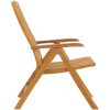 Justerbara trädgårdsstolar med dynor 2 st massiv teak vidaXL 120 x 50 x 3 cm – miniatyr 6