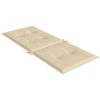 Justerbara trädgårdsstolar med dynor 6 st massiv teak vidaXL 120 x 50 x 3 cm – miniatyr 12