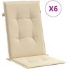 Justerbara trädgårdsstolar med dynor 6 st massiv teak vidaXL 120 x 50 x 3 cm – miniatyr 10