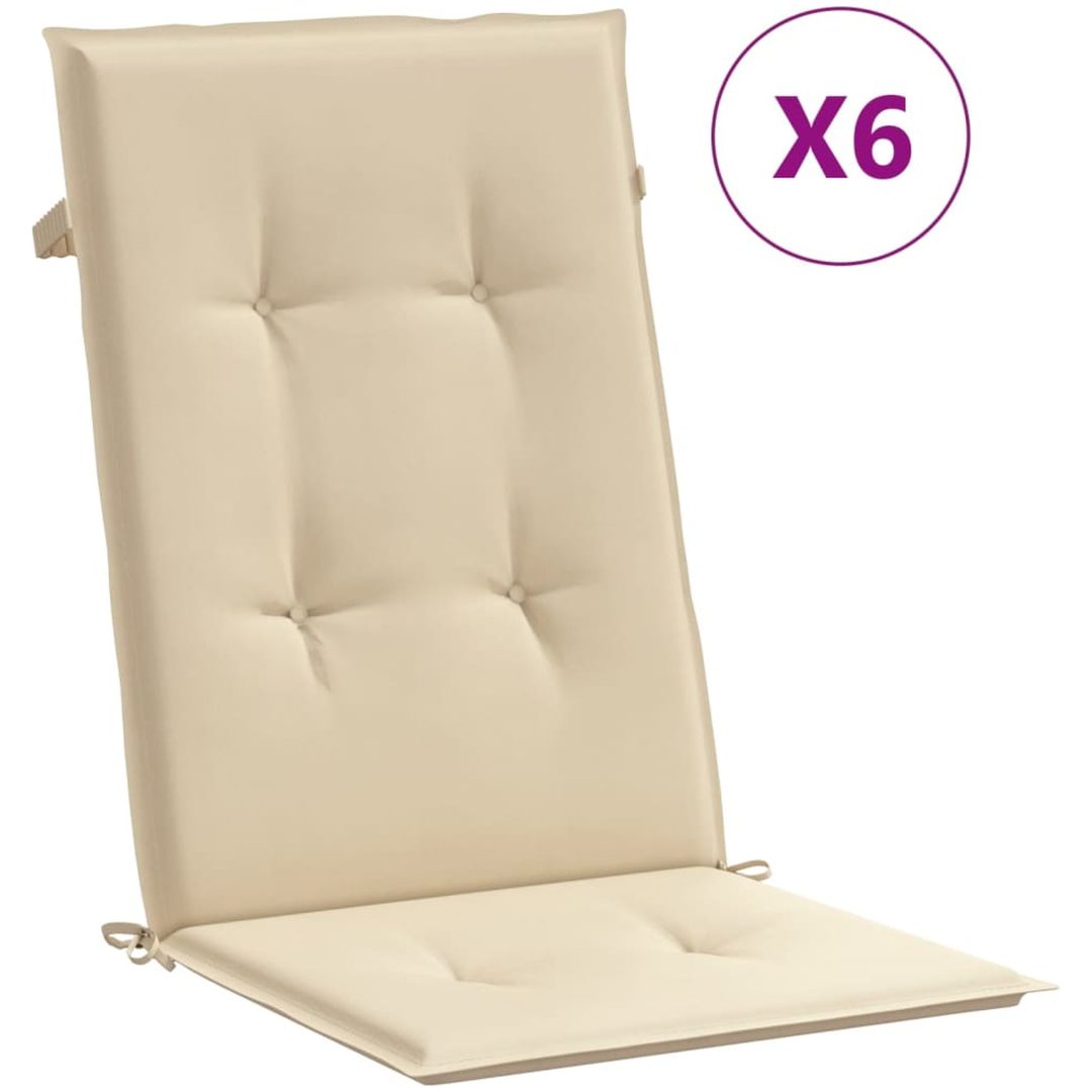 Justerbara trädgårdsstolar med dynor 6 st massiv teak vidaXL 120 x 50 x 3 cm – bild 10