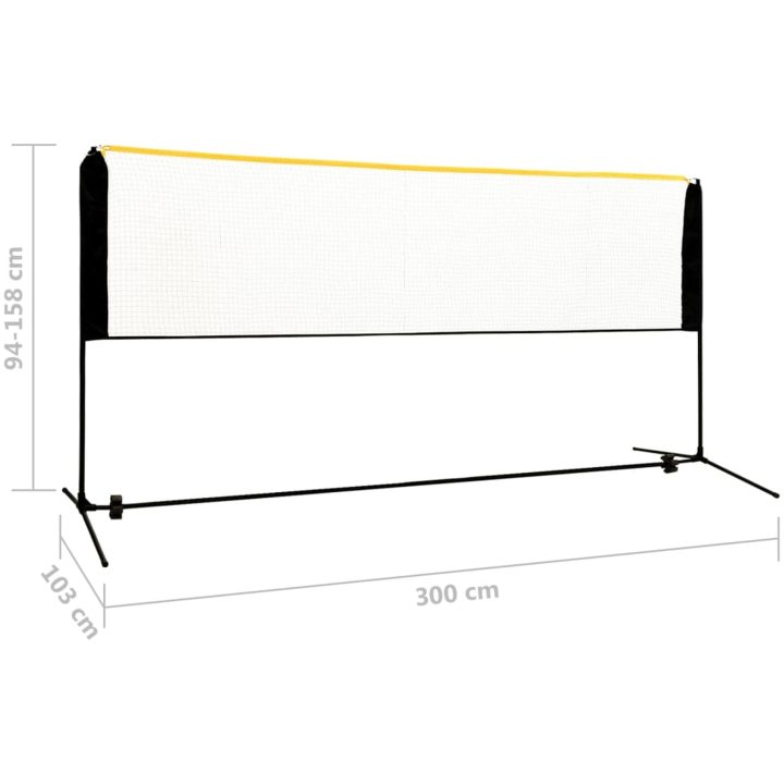Justerbart badmintonnät 300x103x94-158 cm metall vidaXL 300 x 103 x 158 cm – bild 7