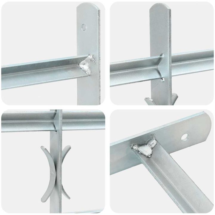 Justerbart Fönstergaller för fönster med 2 stänger vidaXL 500 - 650 mm – bild 4