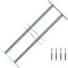 Justerbart Fönstergaller för fönster med 2 stänger vidaXL 500 - 650 mm – miniatyr 1