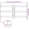 Justerbart Fönstergaller för fönster med 3 stänger vidaXL 500 - 650 mm – miniatyr 7