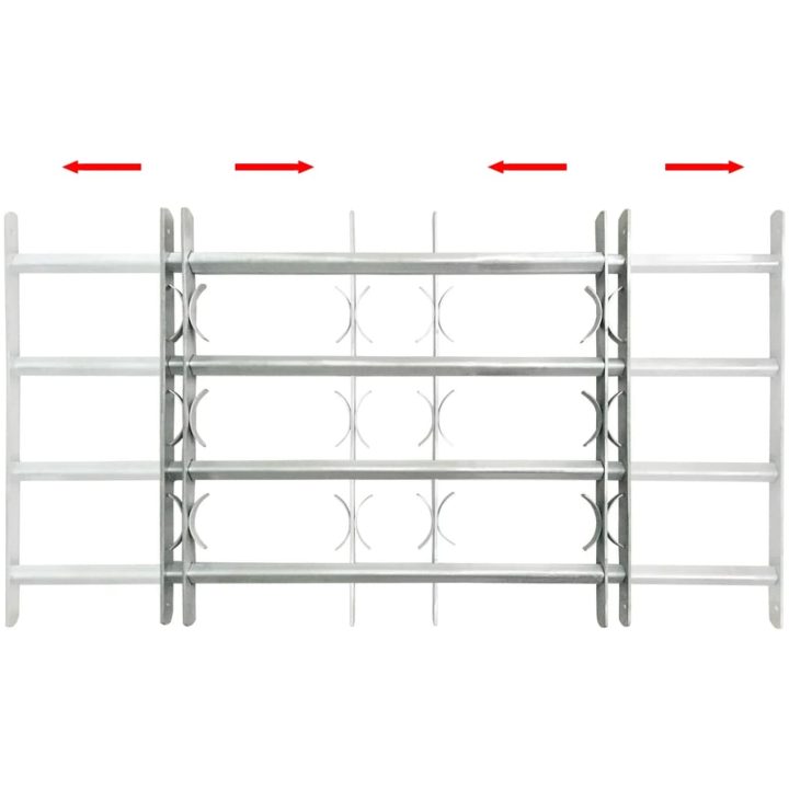Justerbart Fönstergaller för fönster med 4 stänger vidaXL 500 - 650 mm – bild 2