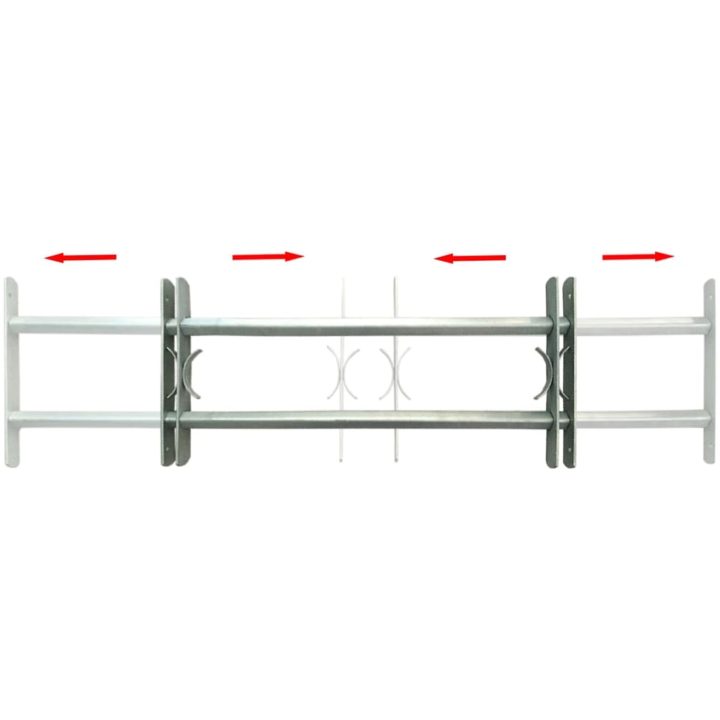 Justerbart fönstergaller med 2 stänger vidaXL 1000 - 1500 mm – bild 2