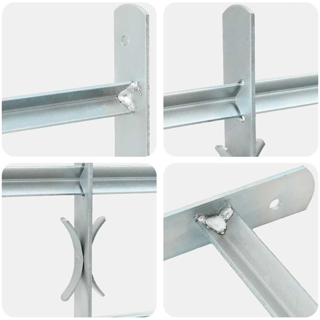 Justerbart fönstergaller med 2 stänger vidaXL 1000 - 1500 mm – bild 4