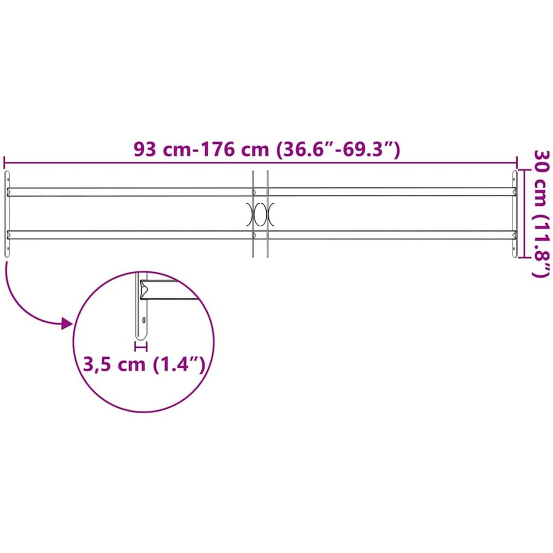 Justerbart fönstergaller med 2 stänger vidaXL 1000 - 1500 mm – bild 7