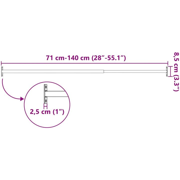 Justerbart inkrypningsskydd för fönster 710-1200 mm vidaXL N/a – bild 8