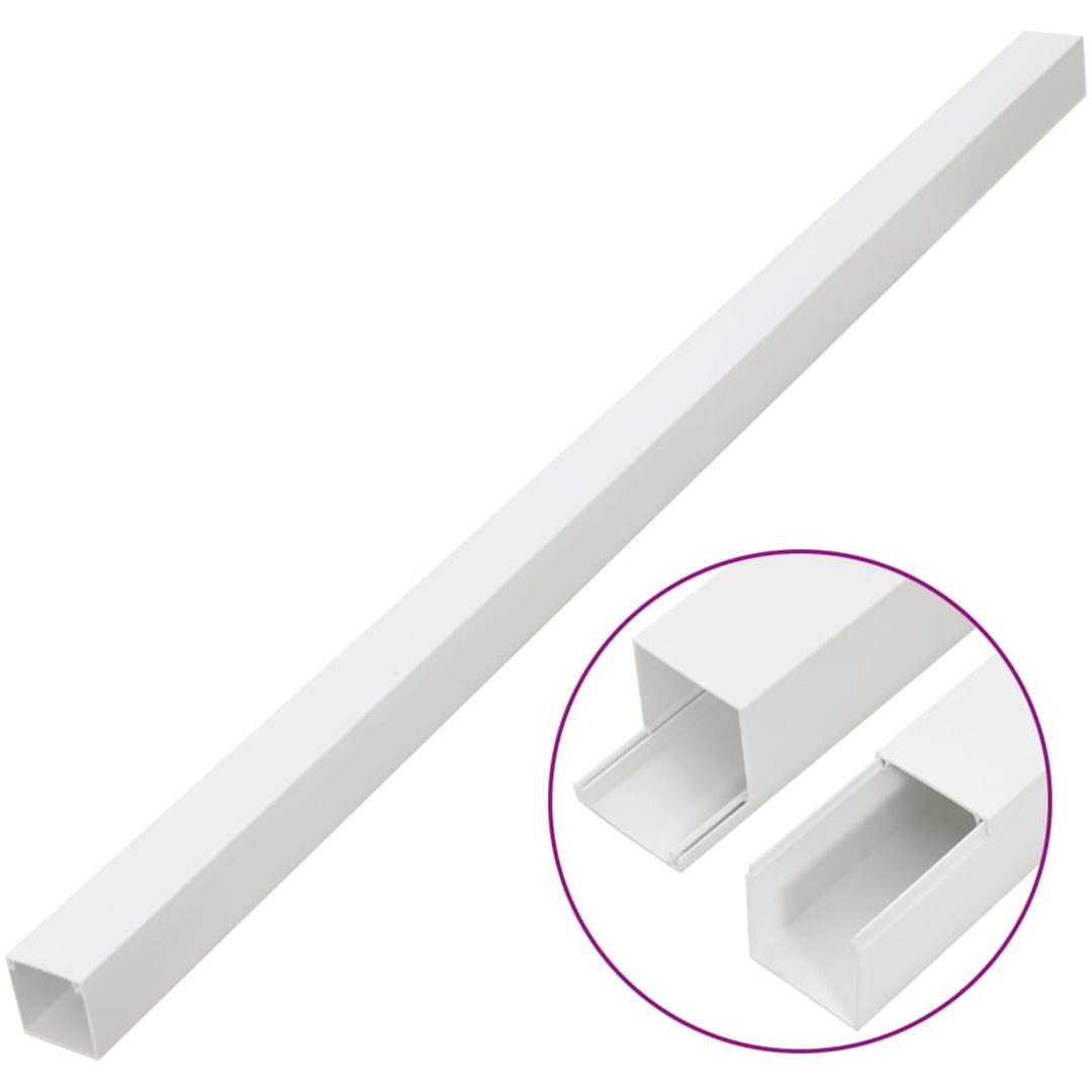 Kabelkanal 100x40 mm 10 m PVC vidaXL 100 x 40 mm 10 m – bild 3