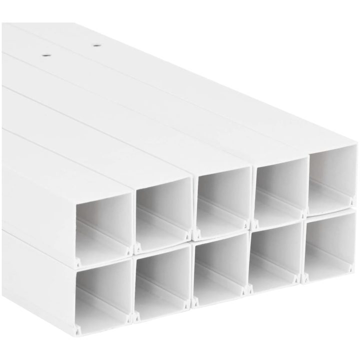 Kabelkanal 100x60 mm 10 m PVC vidaXL 100 x 60 mm 10 m – bild 5
