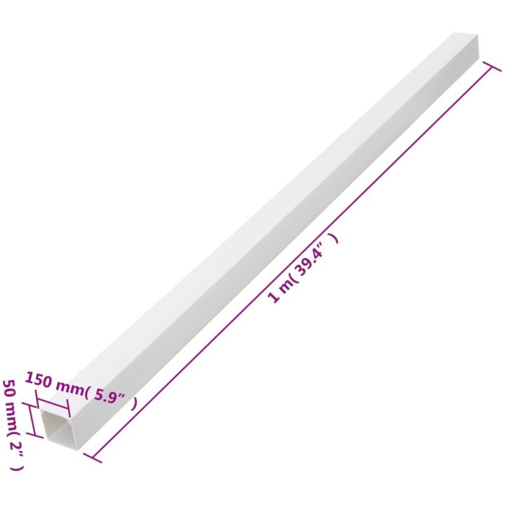 Kabelkanal 150x50 mm 10 m PVC vidaXL 150 x 50 mm 10 m – bild 9