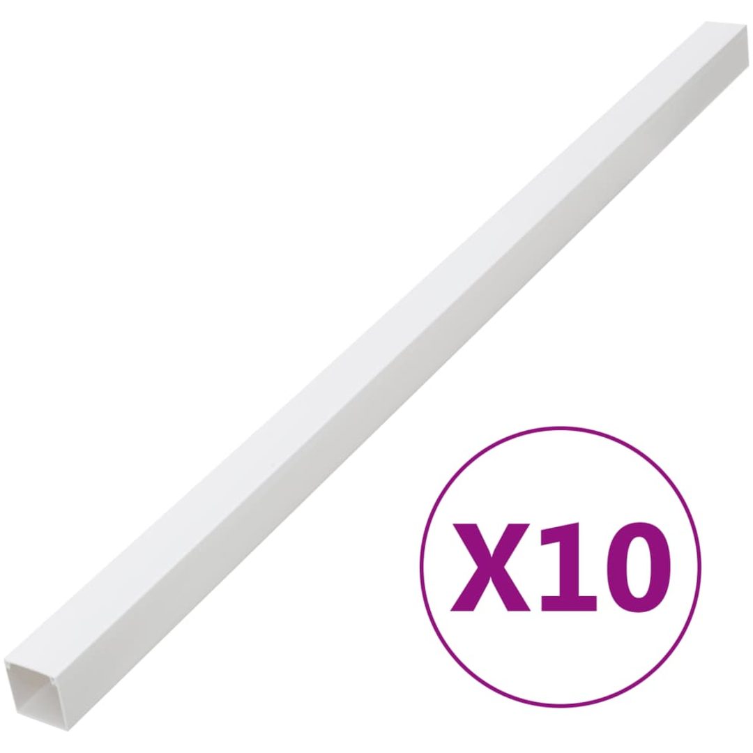 Kabelkanal 33x33 mm 10 m PVC vidaXL 33 x 33 mm x 10 m