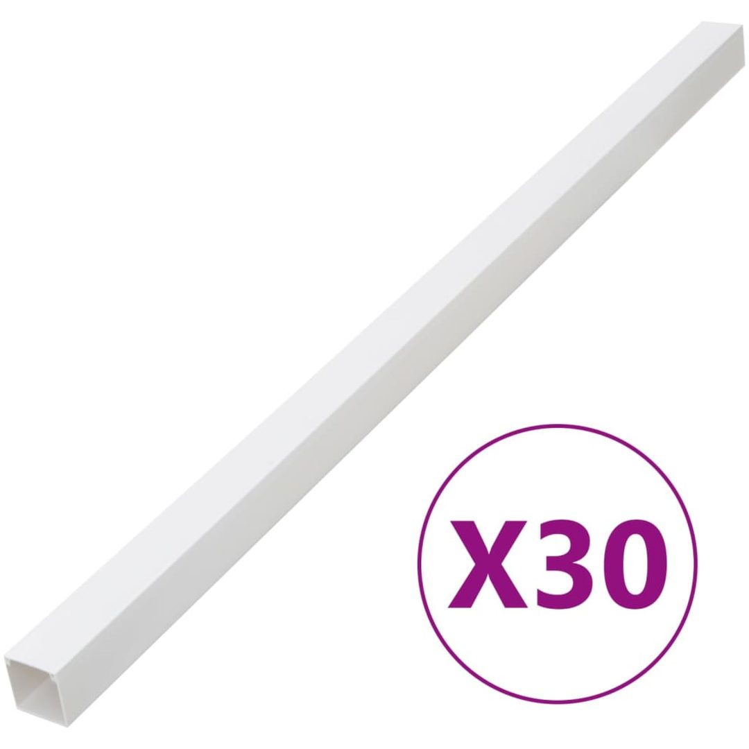 Kabelkanal 33x33 mm 30 m PVC vidaXL 33 x 33 mm x 30 m