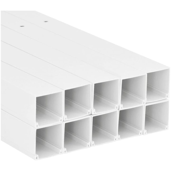 Kabelkanal 40x25 mm 10 m PVC vidaXL 40 x 25 mm 10 m – bild 5