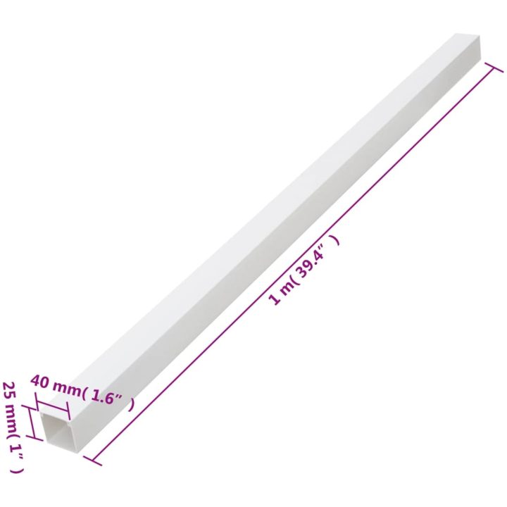 Kabelkanal 40x25 mm 30 m PVC vidaXL 40 x 25 mm 30 m – bild 9