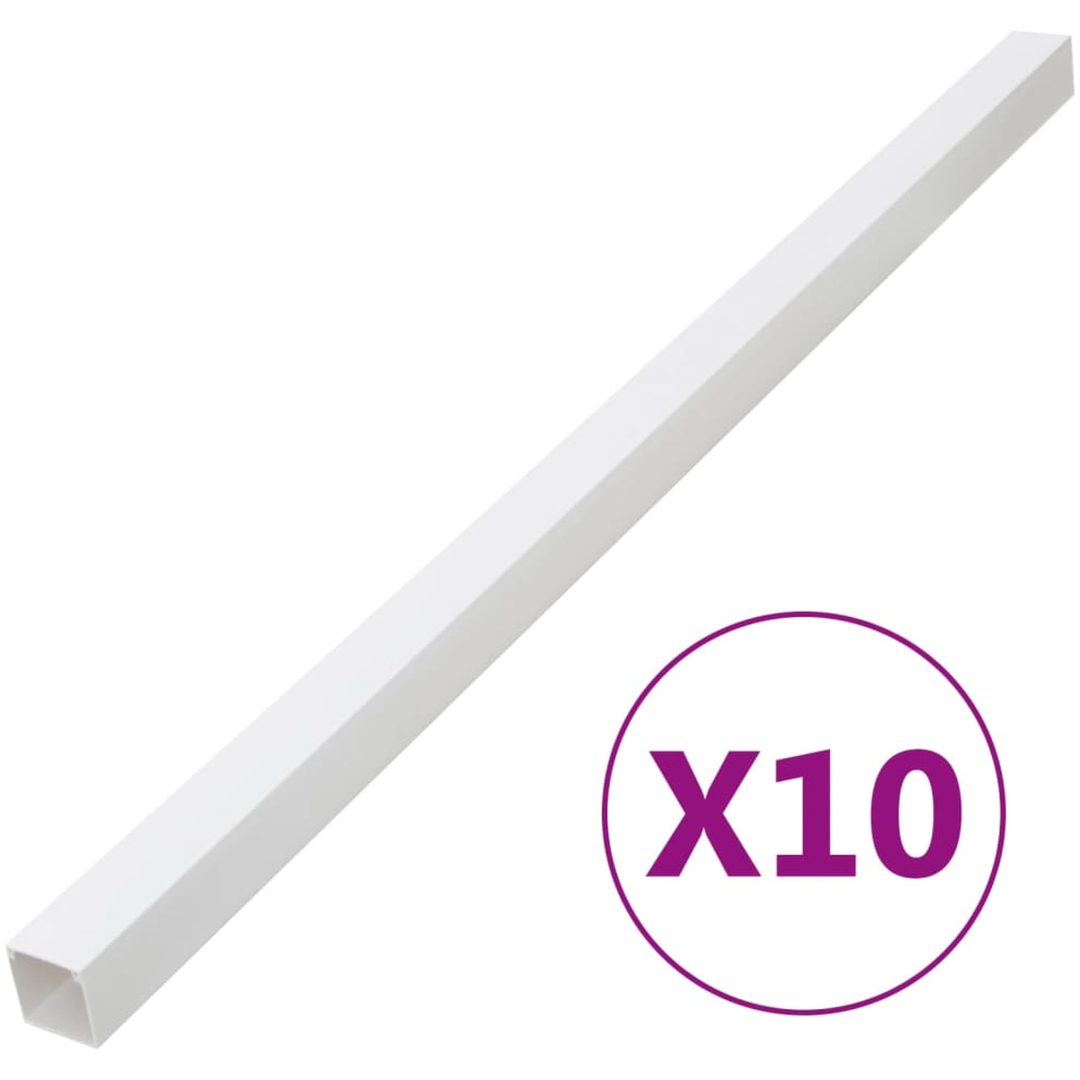 Kabelkanal 60x40 mm 10 m PVC vidaXL 60 x 40 mm 10 m