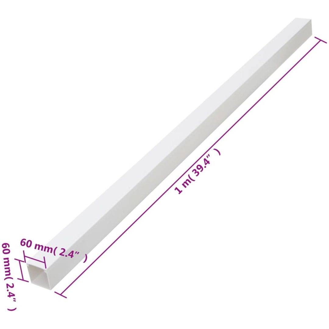 Kabelkanal 60x60 mm 30 m PVC vidaXL 60 x 60 mm 30 m – bild 9