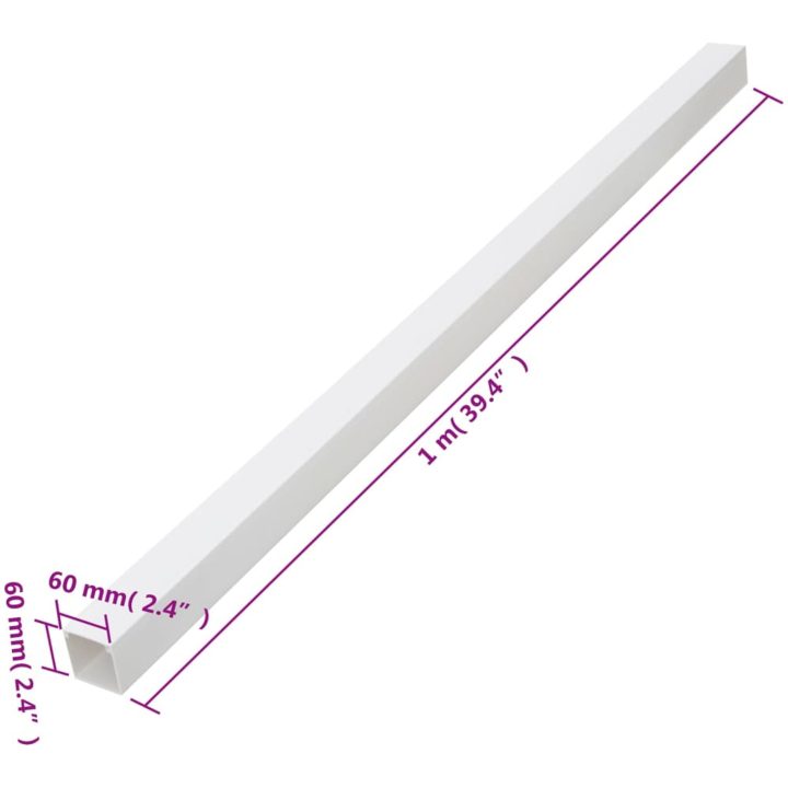 Kabelkanal 60x60 mm 30 m PVC vidaXL 60 x 60 mm 30 m – bild 9