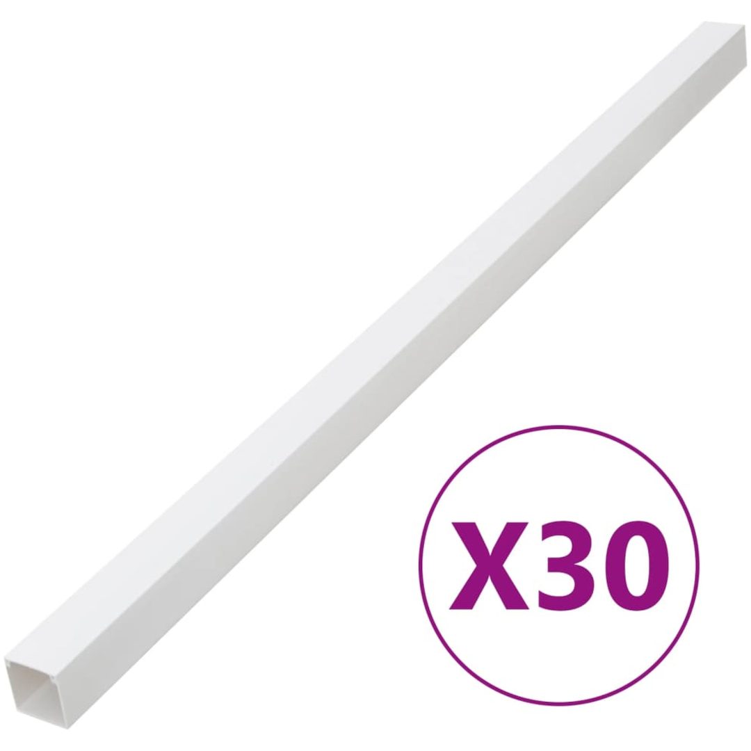 Kabelkanal 60x60 mm 30 m PVC vidaXL 60 x 60 mm 30 m