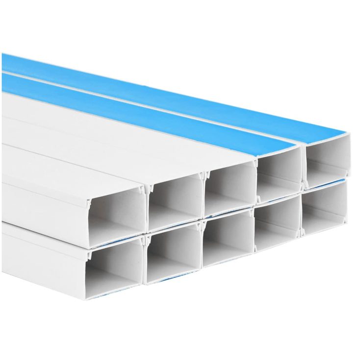 Kabelkanal självhäftande 150x50 mm 10 m PVC vidaXL 150 x 50 mm 10 m – bild 5