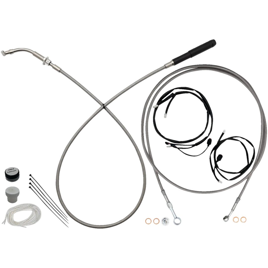 Kabelkit EZ Install Snabbkoppling Polerad Silver FAT BAGGERS INC.