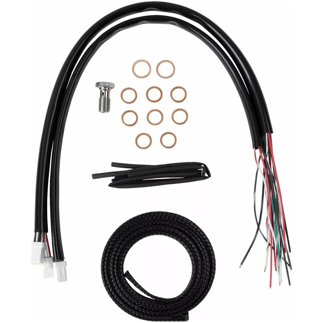 Kabelkit Komplett Svart Vinyl Flätad LA CHOPPERS – bild 2