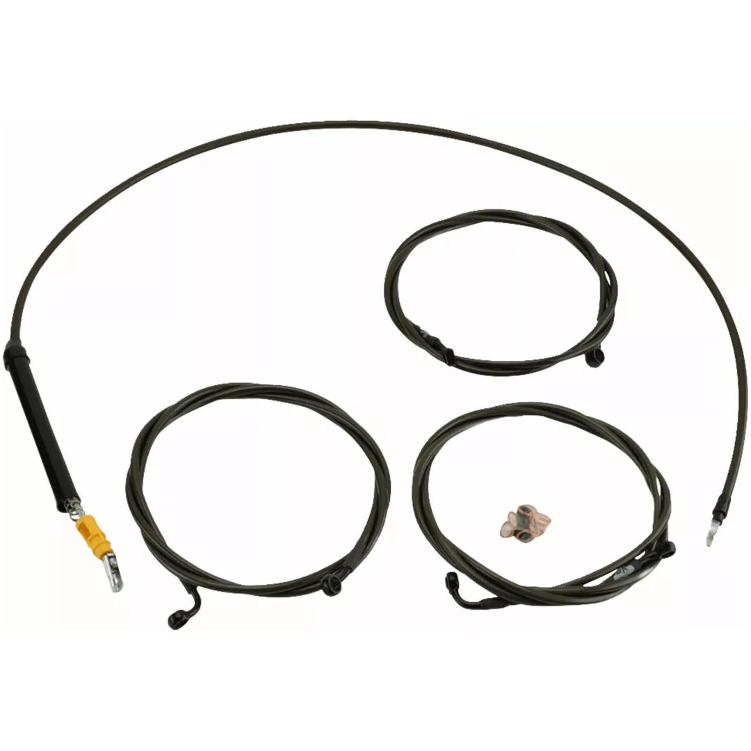 Kabelkit Standard Midnight Flätad Svart/klarlackad LA CHOPPERS