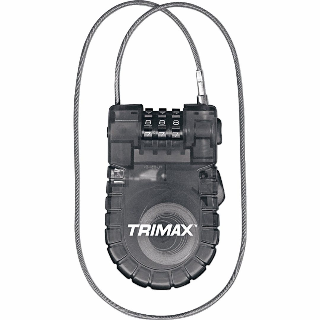 Kabellås Svart Retractable TRIMAX LOCK-RETRACTABLE CABLE