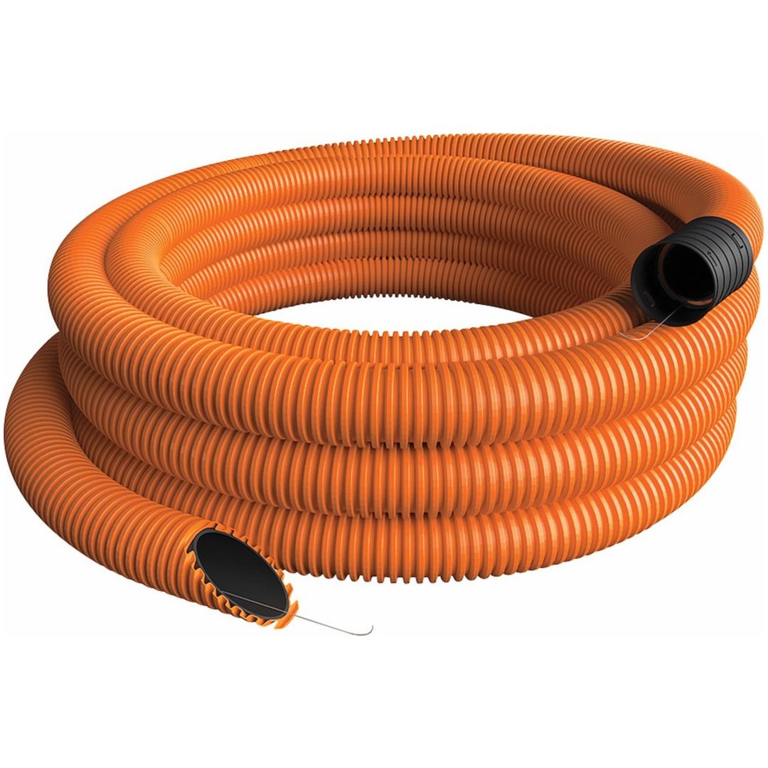 Kabelskyddsrör med dragtråd, SRN, ⌀50/40mm, orange MALMBERGS