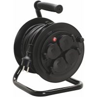Kabelvinda, Svart, 20 m, IP44 MALMBERGS