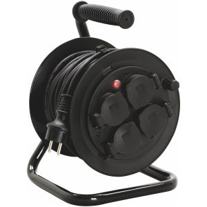 Kabelvinda, Svart, 20 m, IP44 MALMBERGS