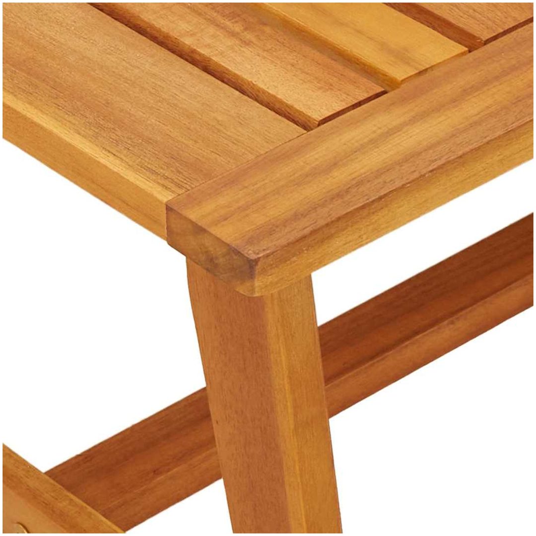 Kaffe bord Massivt akaciaträ vidaXL 90 x 45 x 40 cm – bild 9