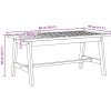 Kaffe bord Massivt akaciaträ vidaXL 90 x 45 x 40 cm – miniatyr 10