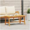 Kaffe bord Massivt akaciaträ vidaXL 90 x 45 x 40 cm – miniatyr 1