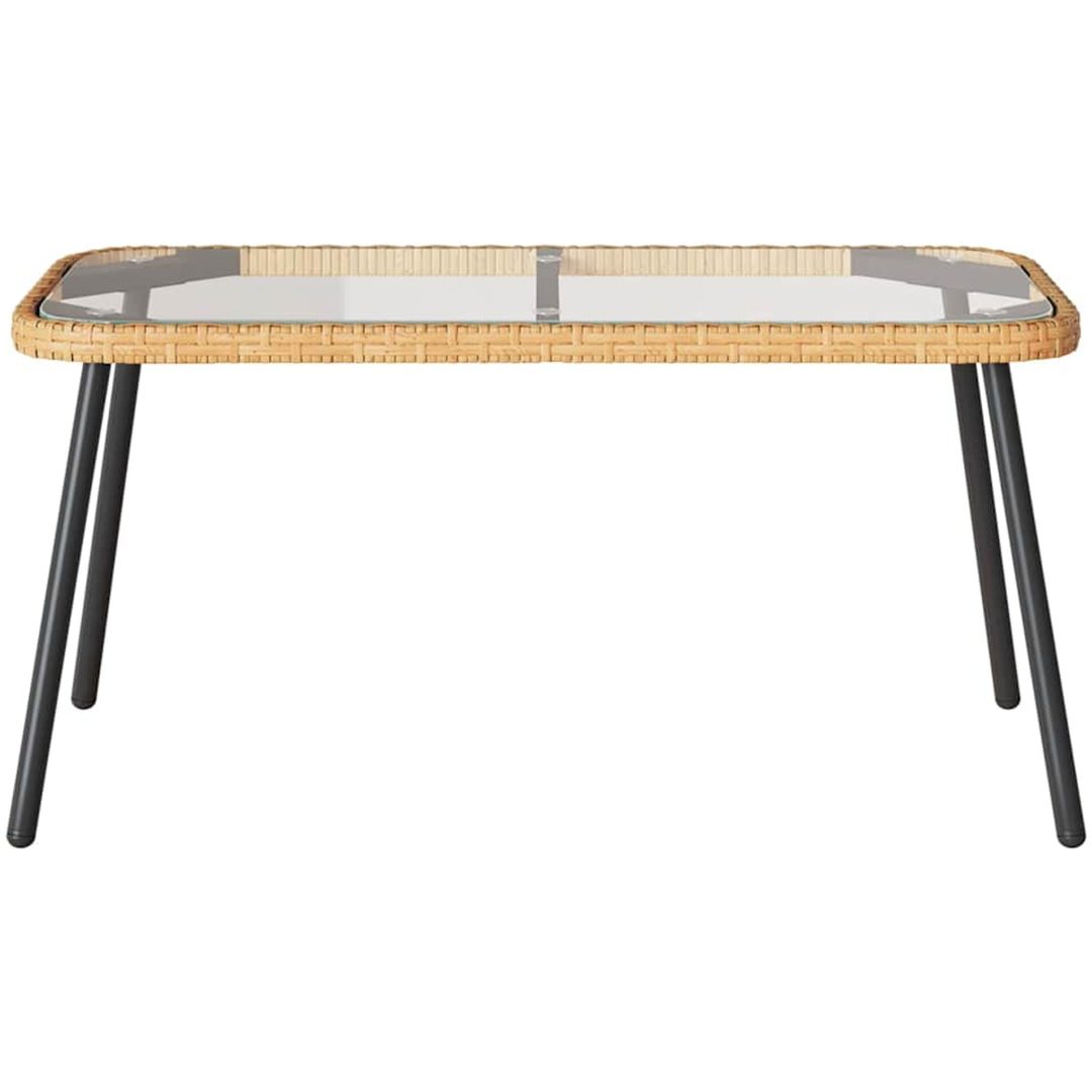 Kaffe Bord Naturligt Poly Rattan vidaXL 90 x 45 x 43 cm – bild 5