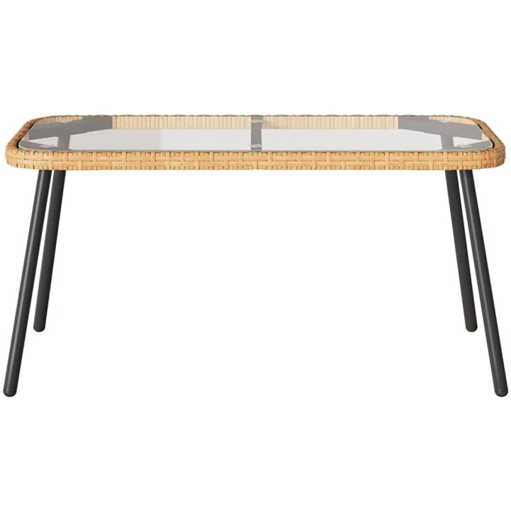 Kaffe Bord Naturligt Poly Rattan vidaXL 90 x 45 x 43 cm – bild 5