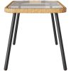 Kaffe Bord Naturligt Poly Rattan vidaXL 90 x 45 x 43 cm – miniatyr 6