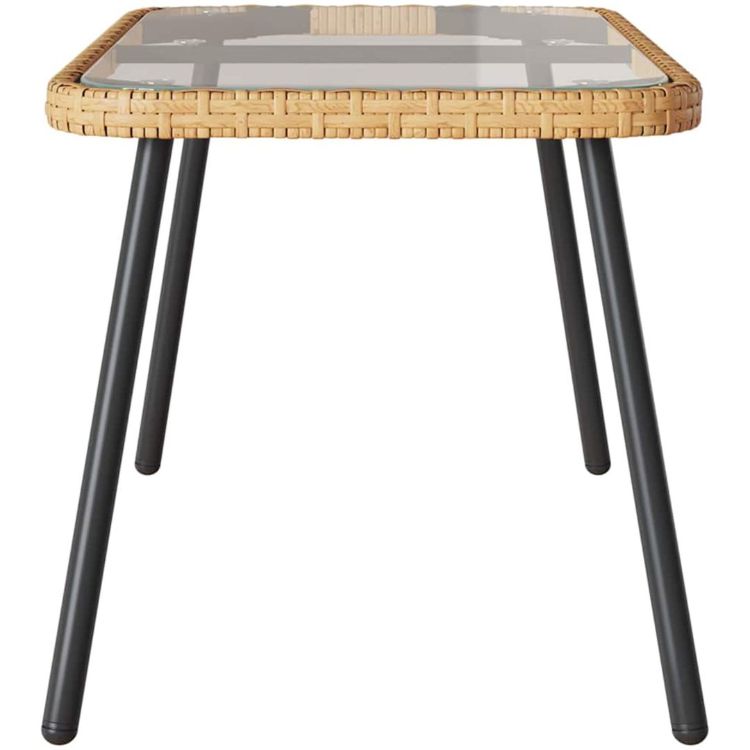 Kaffe Bord Naturligt Poly Rattan vidaXL 90 x 45 x 43 cm – bild 6