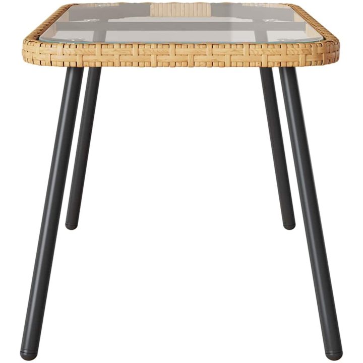 Kaffe Bord Naturligt Poly Rattan vidaXL 90 x 45 x 43 cm – bild 6