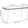 Kaffe Bord Naturligt Poly Rattan vidaXL 90 x 45 x 43 cm – miniatyr 8