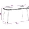 Kaffe Bord Naturligt Poly Rattan vidaXL 90 x 45 x 43 cm – miniatyr 9