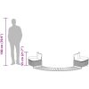 Kant till spabad svart konstrotting och massivt akaciaträ vidaXL 2x bench + 2x step – miniatyr 9