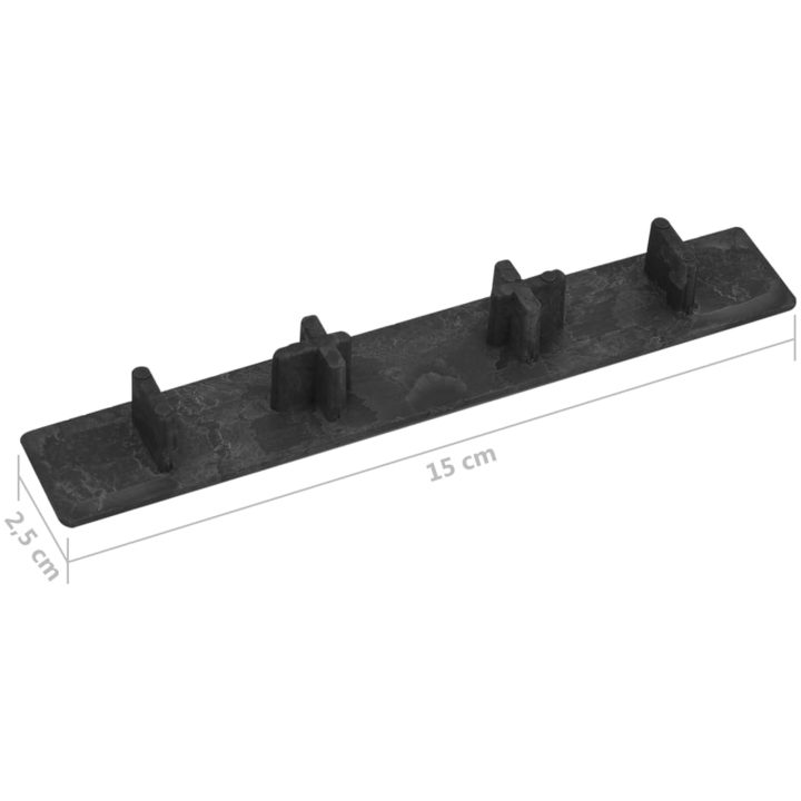 Kantlist 10 st svart plast vidaXL – bild 6
