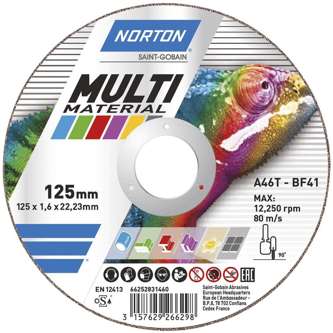 Kapskiva Multi Material NORTON KAPSKIVA 125X1,6X22 MULTI-P