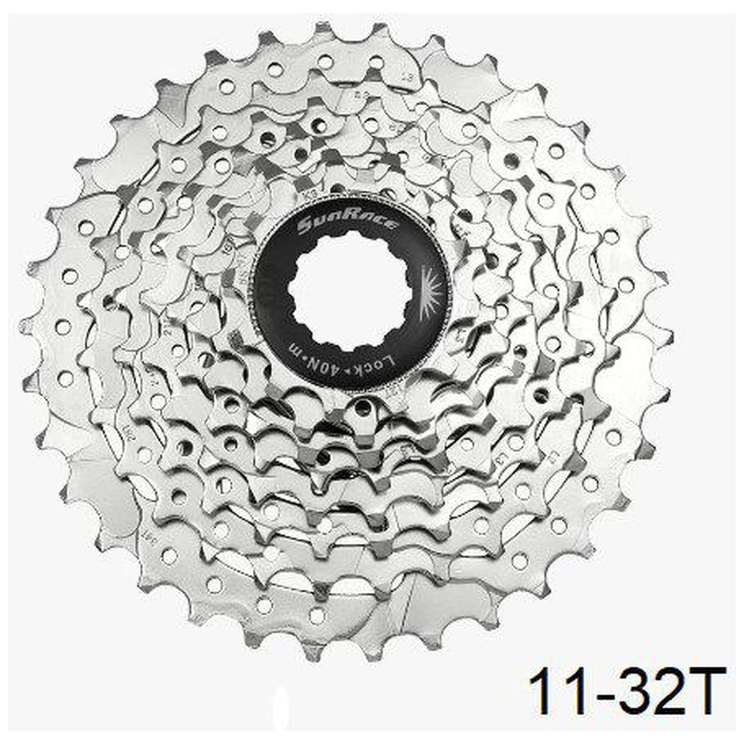 Kassettdrev 8-delad Sandblast Satin SUNRACE