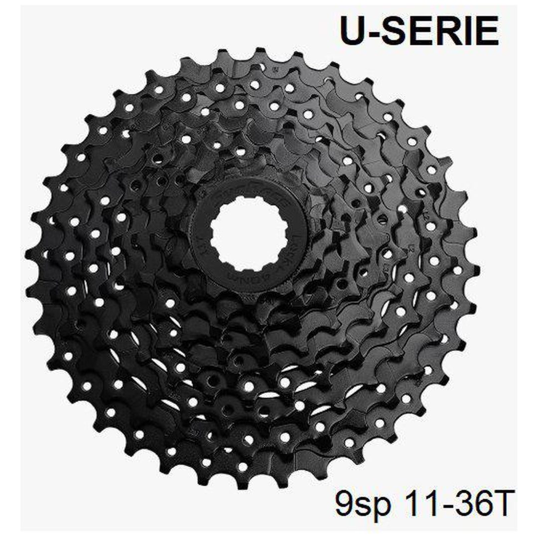 Kassettdrev U-serie 9-speed Svart SUNRACE