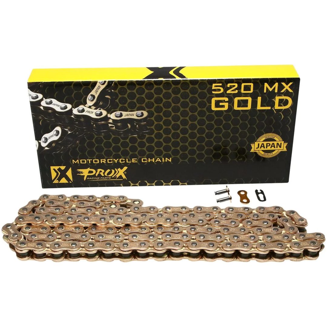 Kedja 520 MX Guld Prox 120 länkar – bild 3