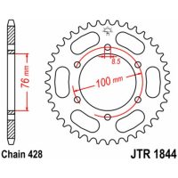 Kedjekit 428ZVX Stål EK